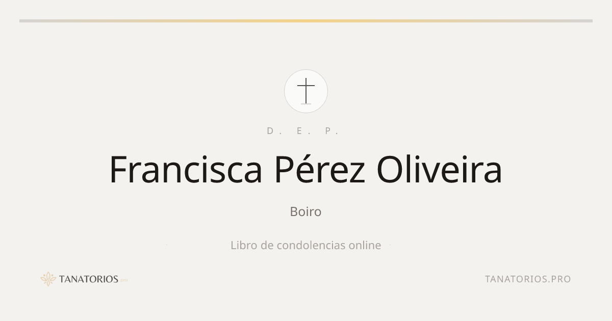 Memorial de Francisca Pérez Oliveira