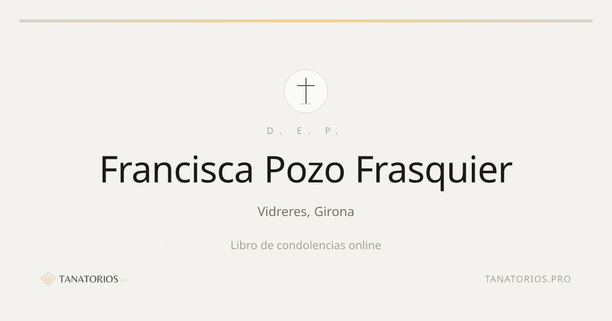 Memorial de Francisca Pozo Frasquier
