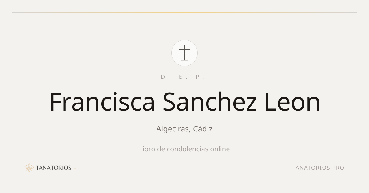Memorial de Francisca Sanchez Leon