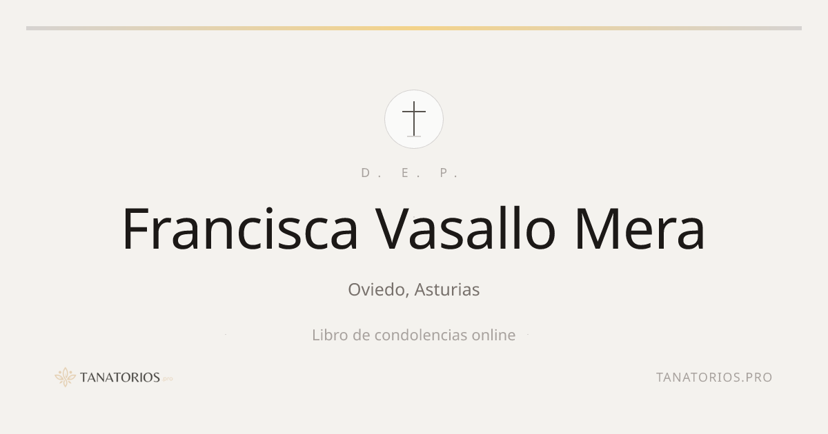 Memorial de Francisca Vasallo Mera
