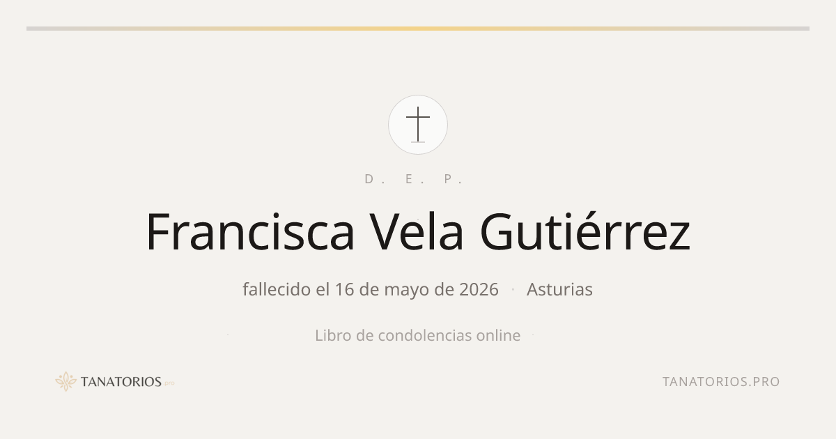 Memorial de Francisca Vela Gutiérrez