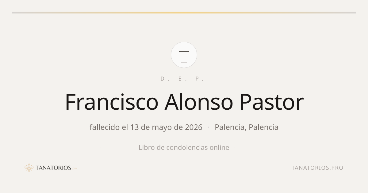 Memorial de Francisco Alonso Pastor
