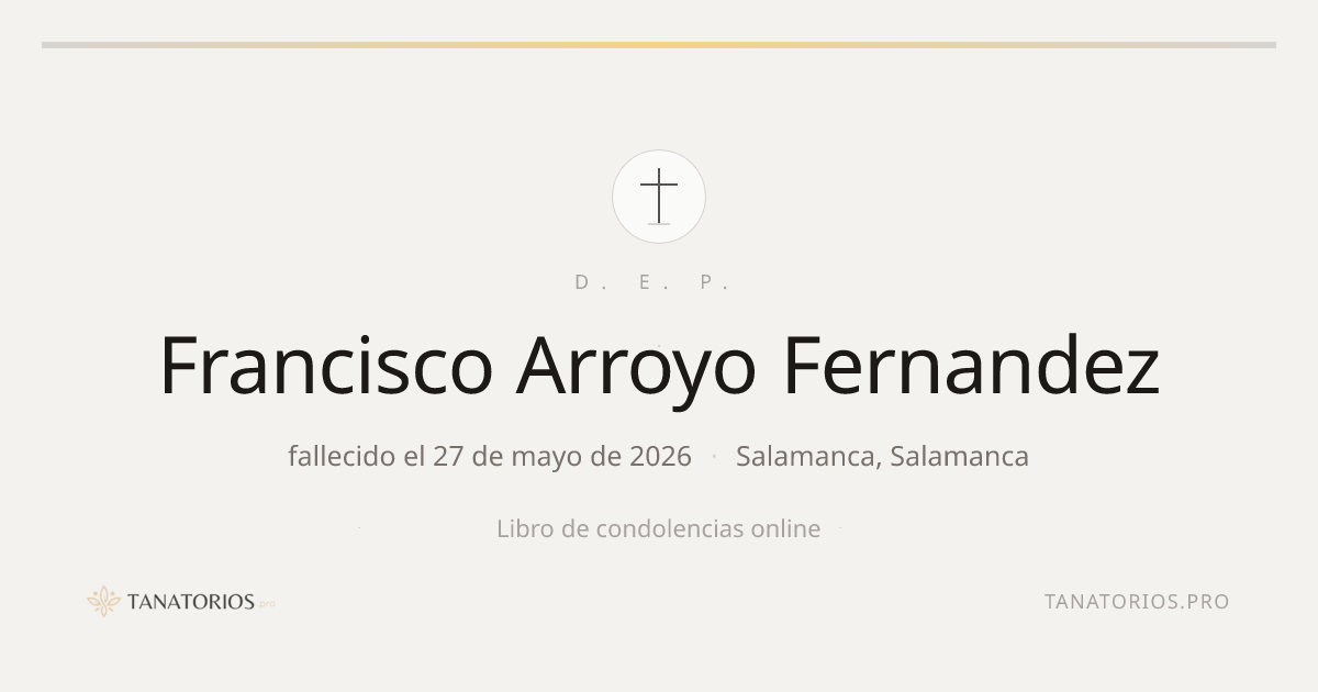 Memorial de Francisco Arroyo Fernandez