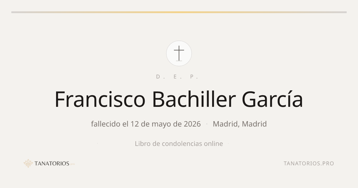 Memorial de Francisco Bachiller García
