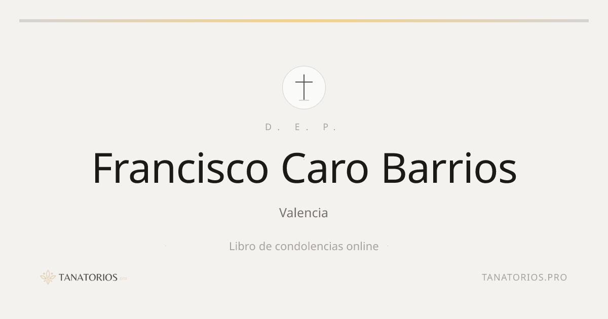 Memorial de Francisco Caro Barrios