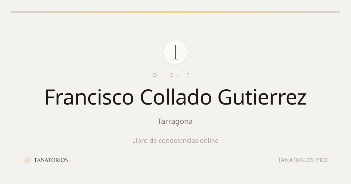 Memorial de Francisco Collado Gutierrez