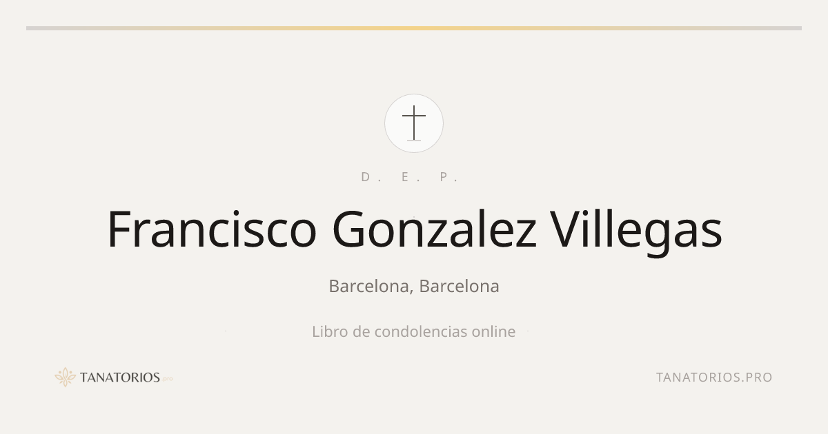 Memorial de Francisco Gonzalez Villegas