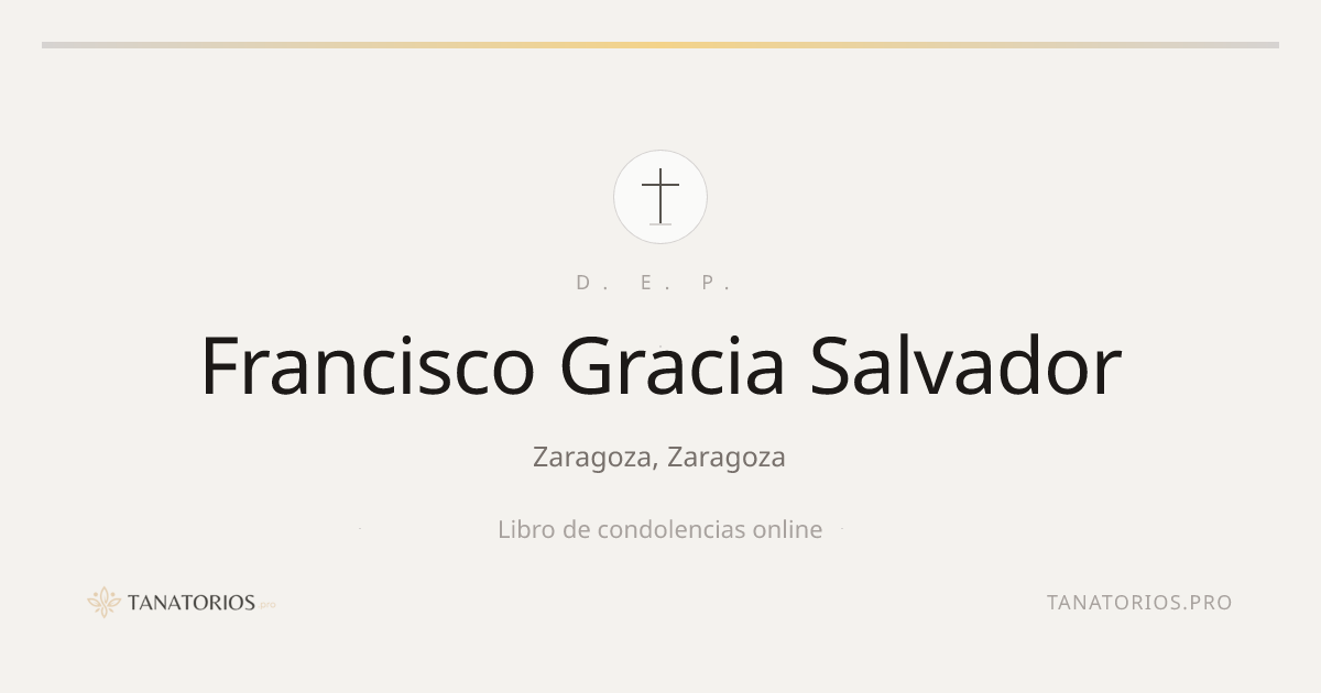 Memorial de Francisco Gracia Salvador