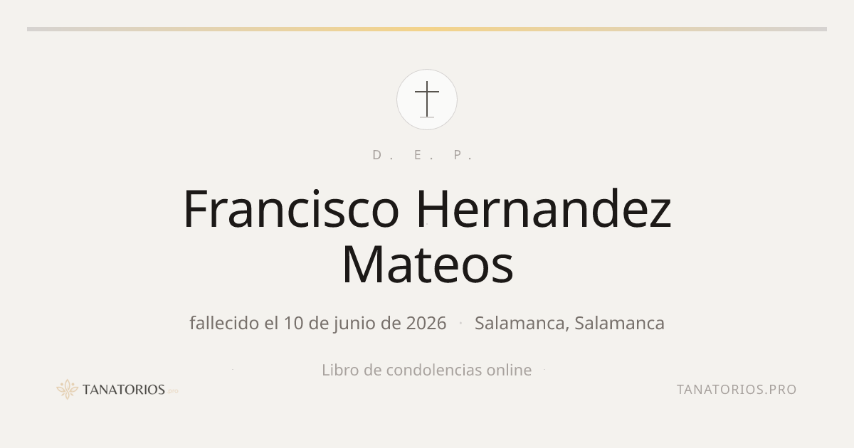 Memorial de Francisco Hernandez Mateos