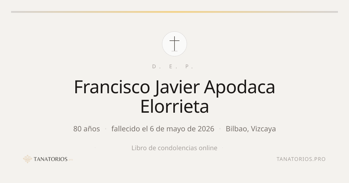 Memorial de Francisco Javier Apodaca Elorrieta