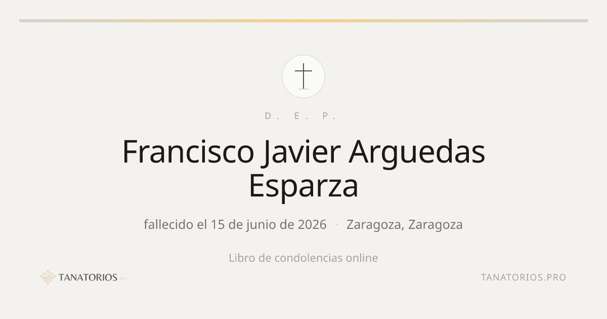 Memorial de Francisco Javier Arguedas Esparza