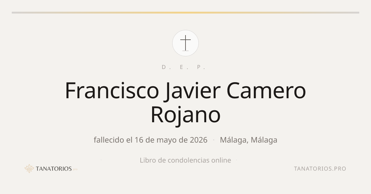 Memorial de Francisco Javier Camero Rojano