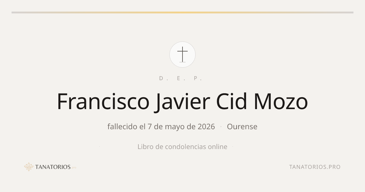 Memorial de Francisco Javier Cid Mozo