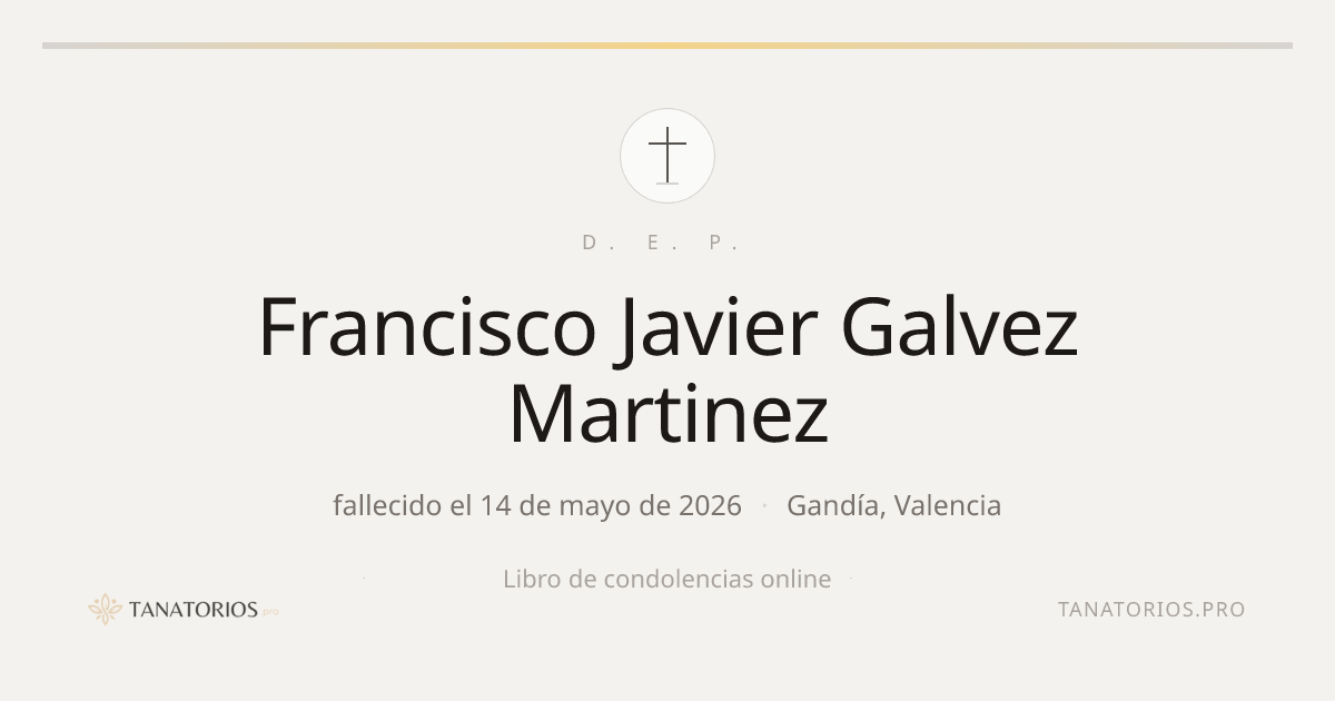 Memorial de Francisco Javier Galvez Martinez