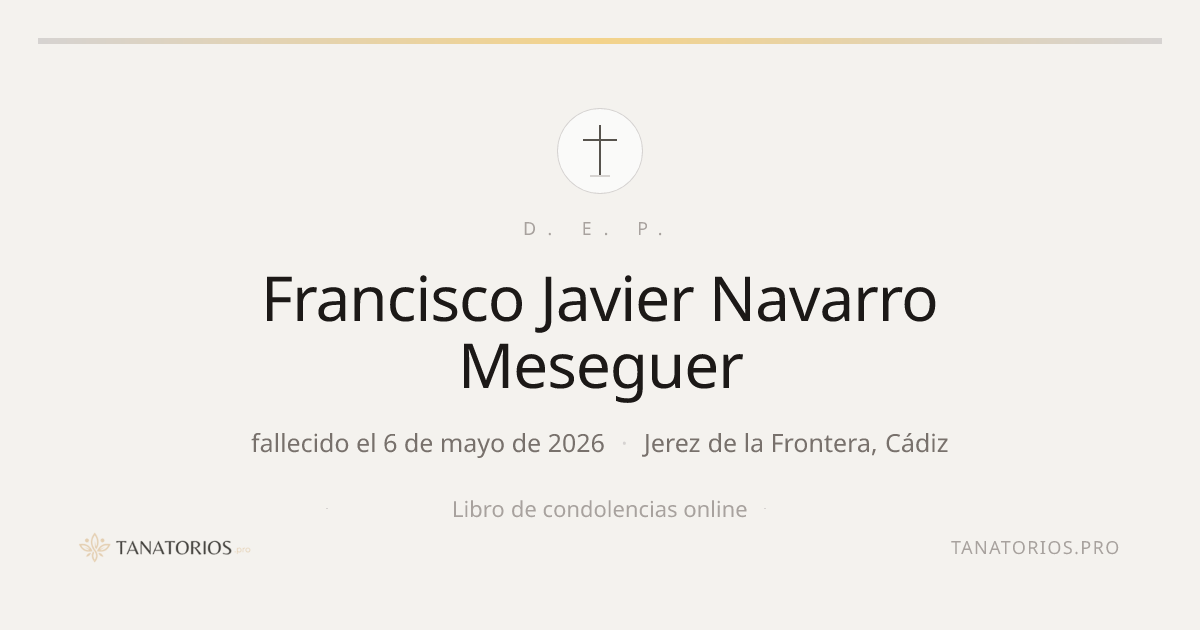 Memorial de Francisco Javier Navarro Meseguer