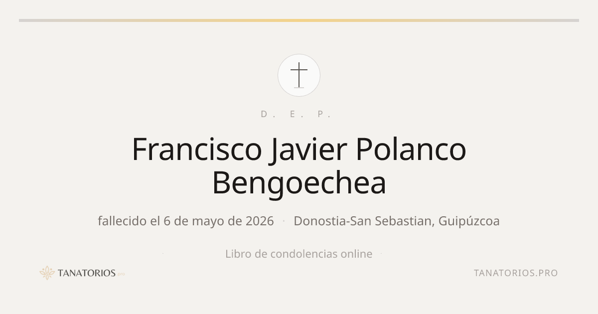 Memorial de Francisco Javier Polanco Bengoechea