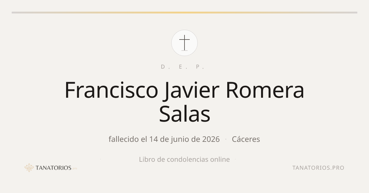 Memorial de Francisco Javier Romera Salas