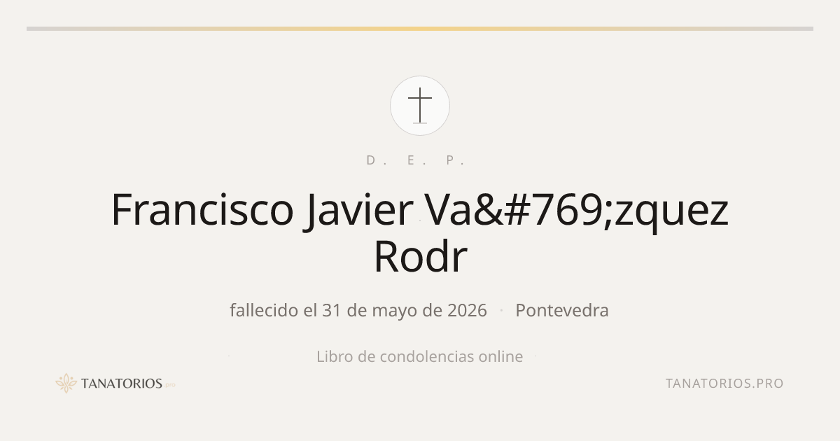 Memorial de Francisco Javier Vázquez Rodr