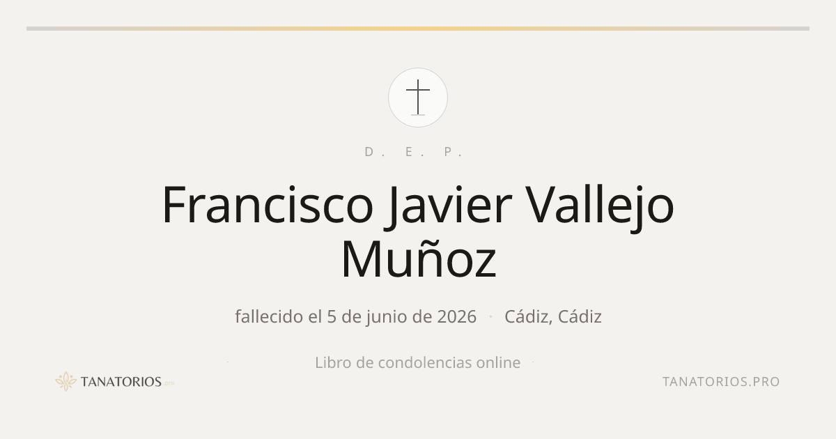 Memorial de Francisco Javier Vallejo Muñoz