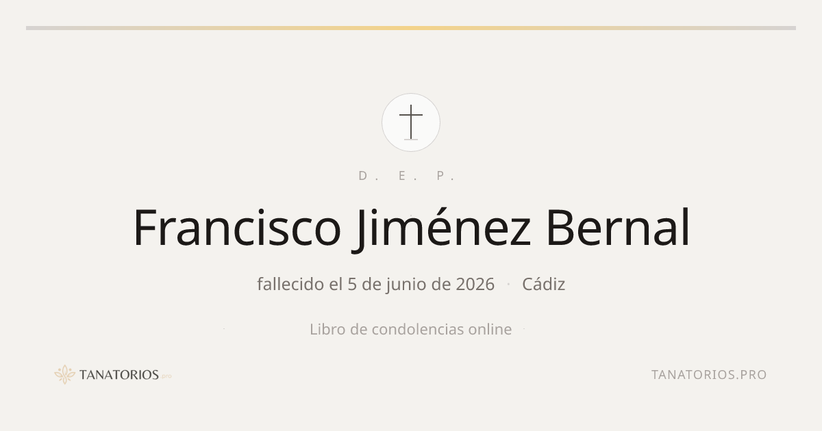 Memorial de Francisco Jiménez Bernal