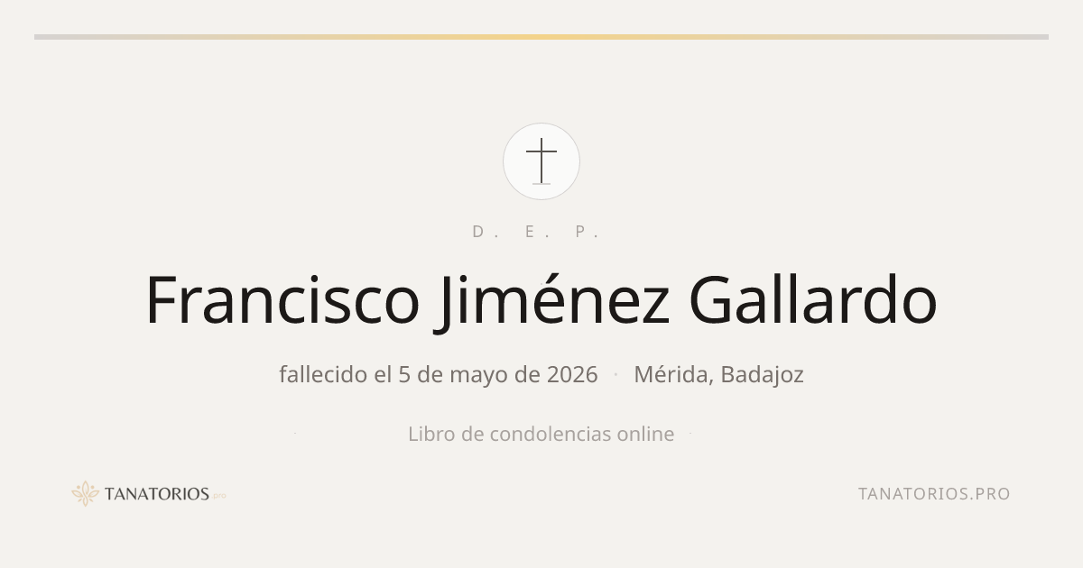 Memorial de Francisco Jiménez Gallardo