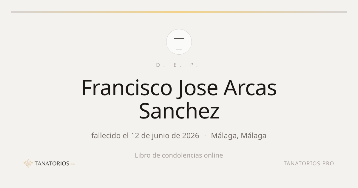 Memorial de Francisco Jose Arcas Sanchez