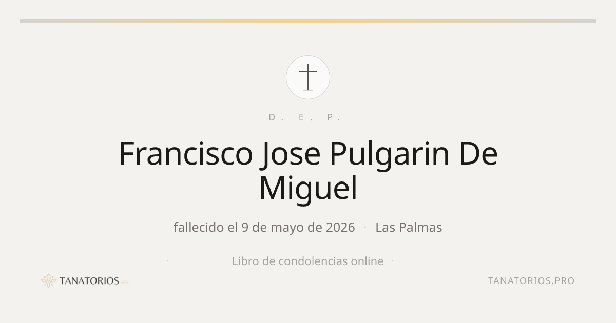 Memorial de Francisco Jose Pulgarin De Miguel