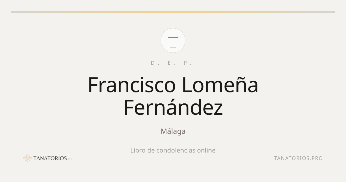 Memorial de Francisco Lomeña Fernández