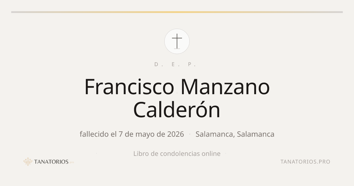 Memorial de Francisco Manzano Calderón