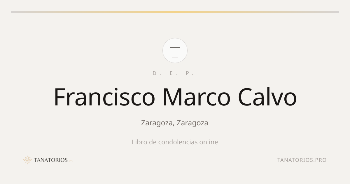 Memorial de Francisco Marco Calvo