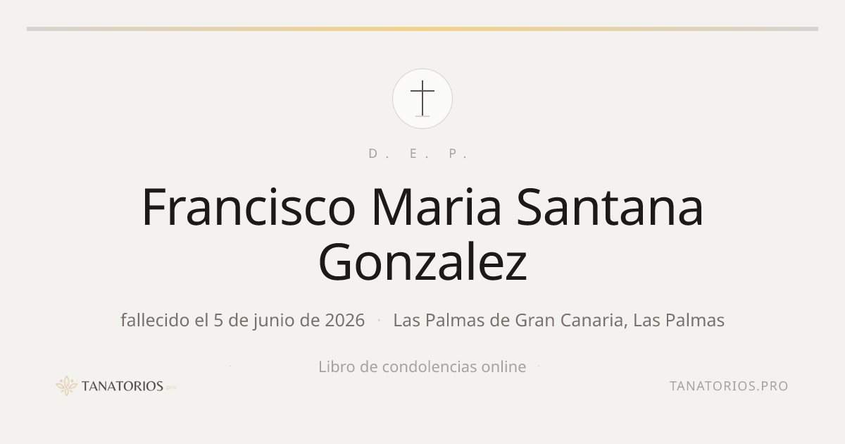 Memorial de Francisco Maria Santana Gonzalez