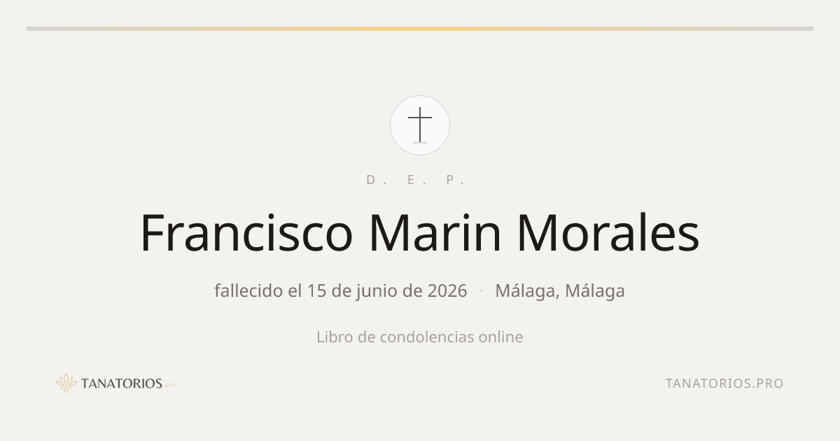 Memorial de Francisco Marin Morales