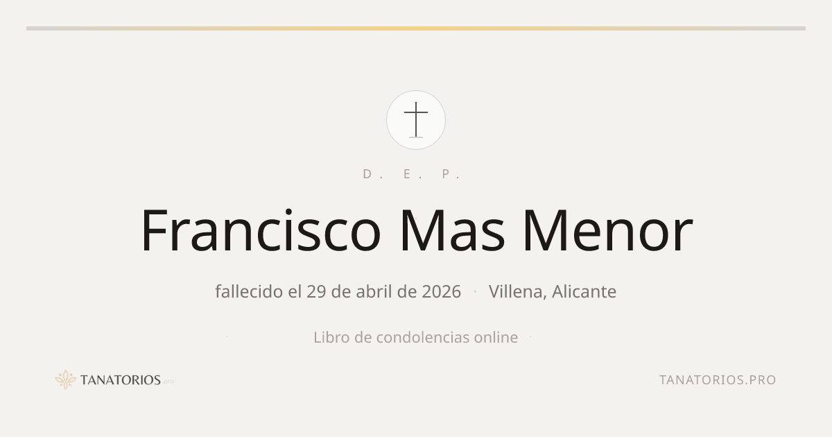 Memorial de Francisco Mas Menor