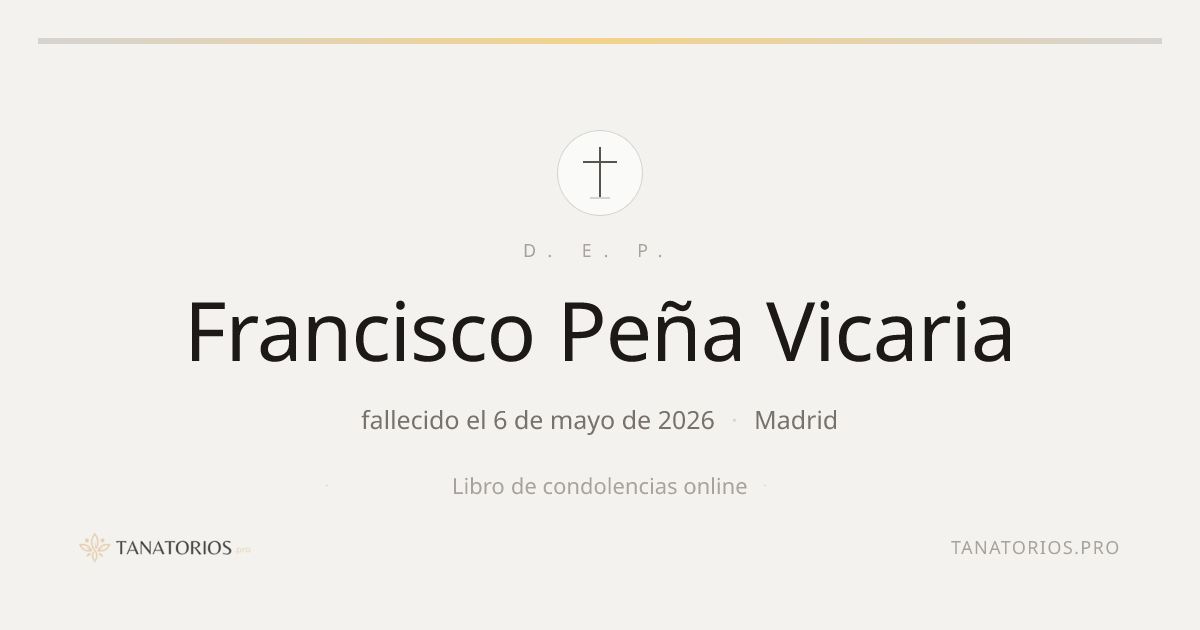 Memorial de Francisco Peña Vicaria