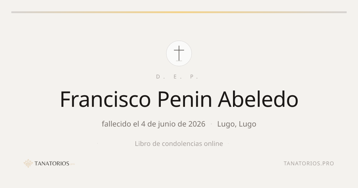 Memorial de Francisco Penin Abeledo