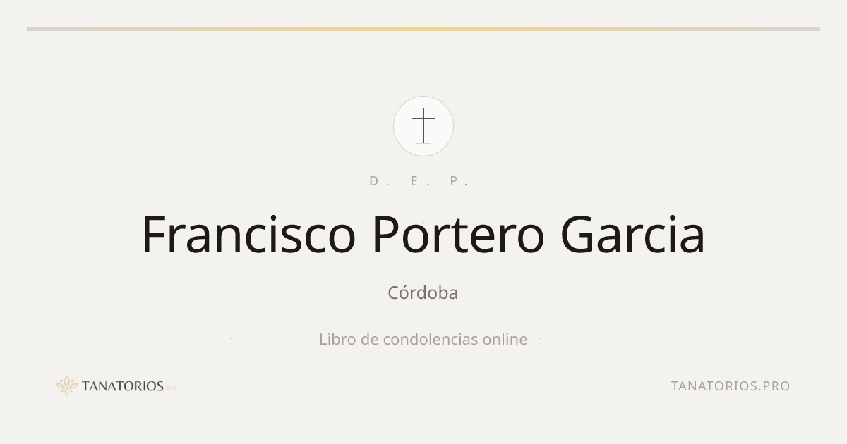 Memorial de Francisco Portero Garcia