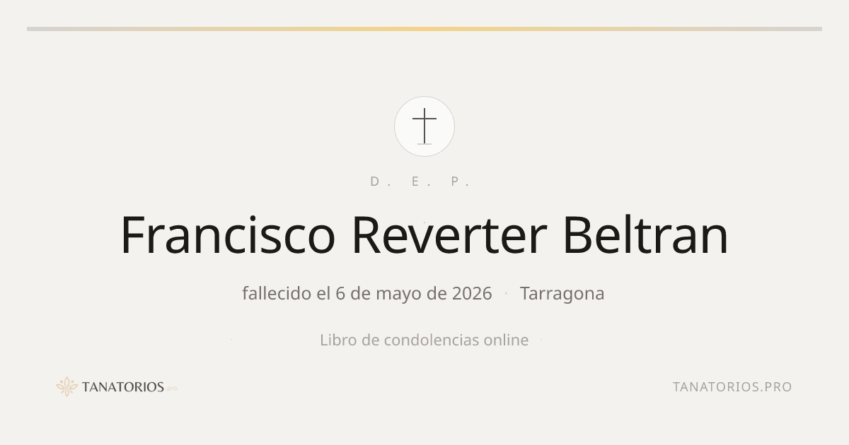 Memorial de Francisco Reverter Beltran