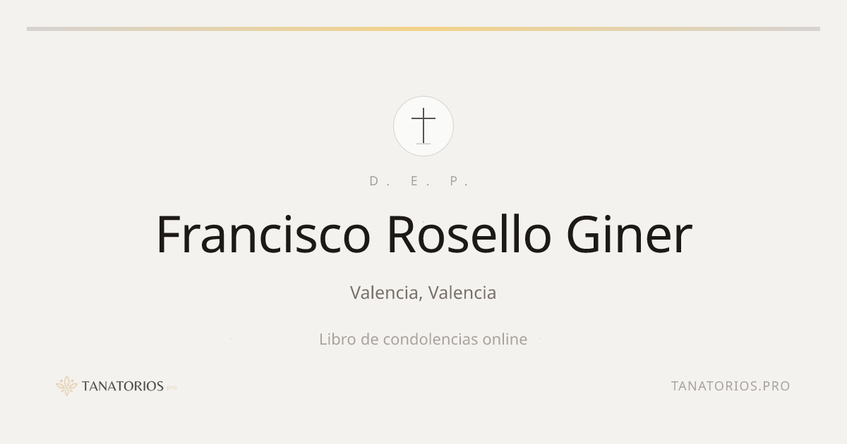 Memorial de Francisco Rosello Giner