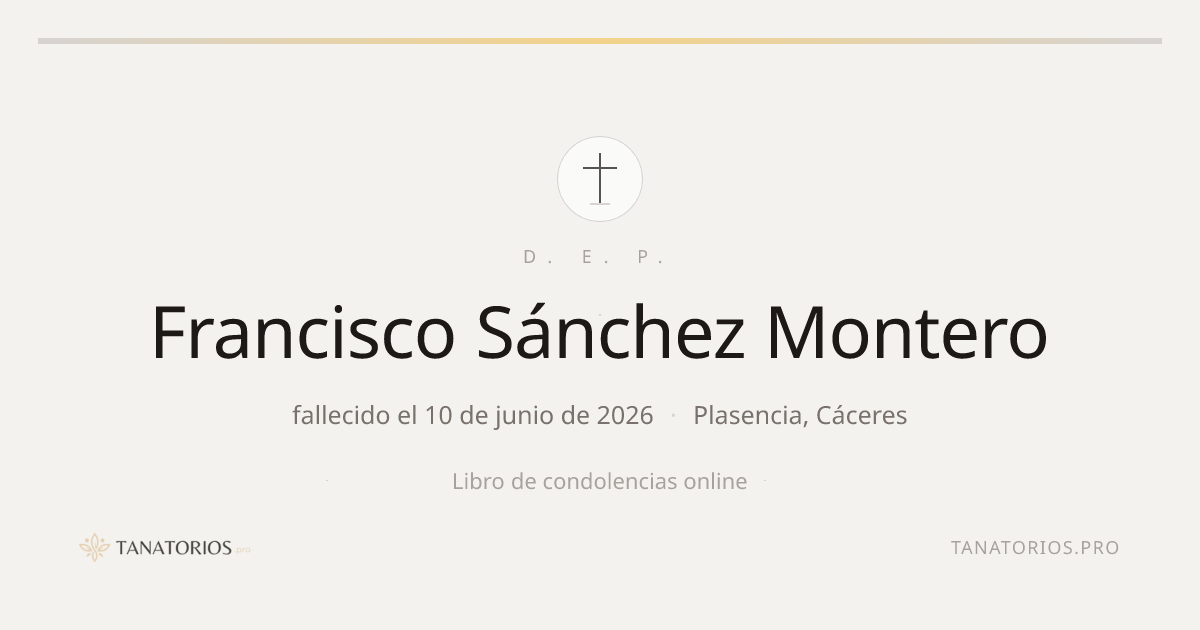 Memorial de Francisco Sánchez Montero