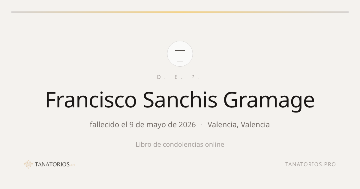 Memorial de Francisco Sanchis Gramage