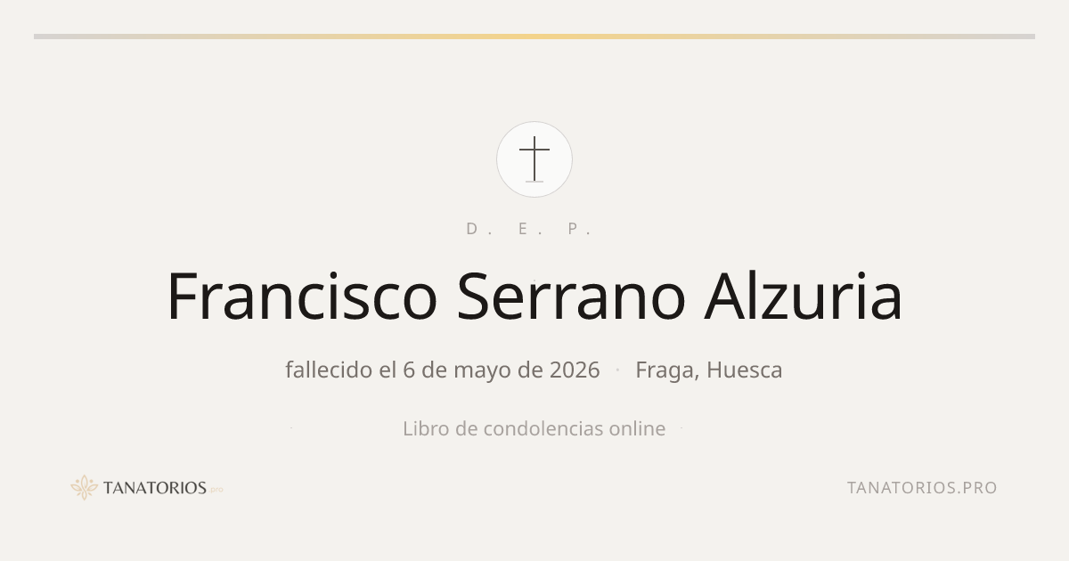 Memorial de Francisco Serrano Alzuria
