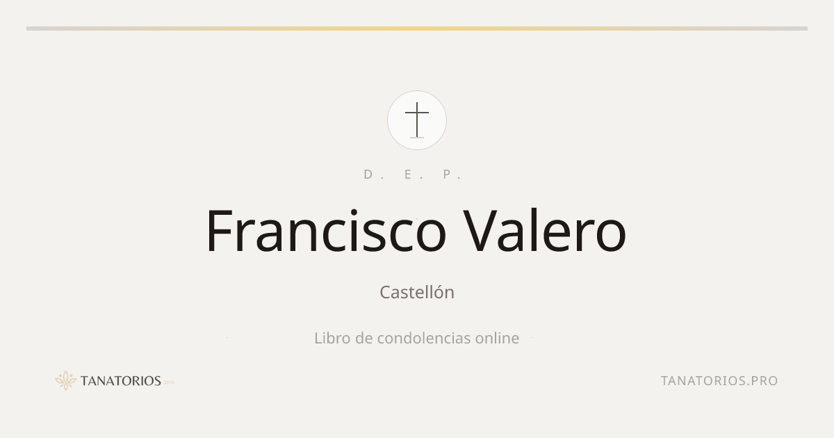 Memorial de Francisco Valero