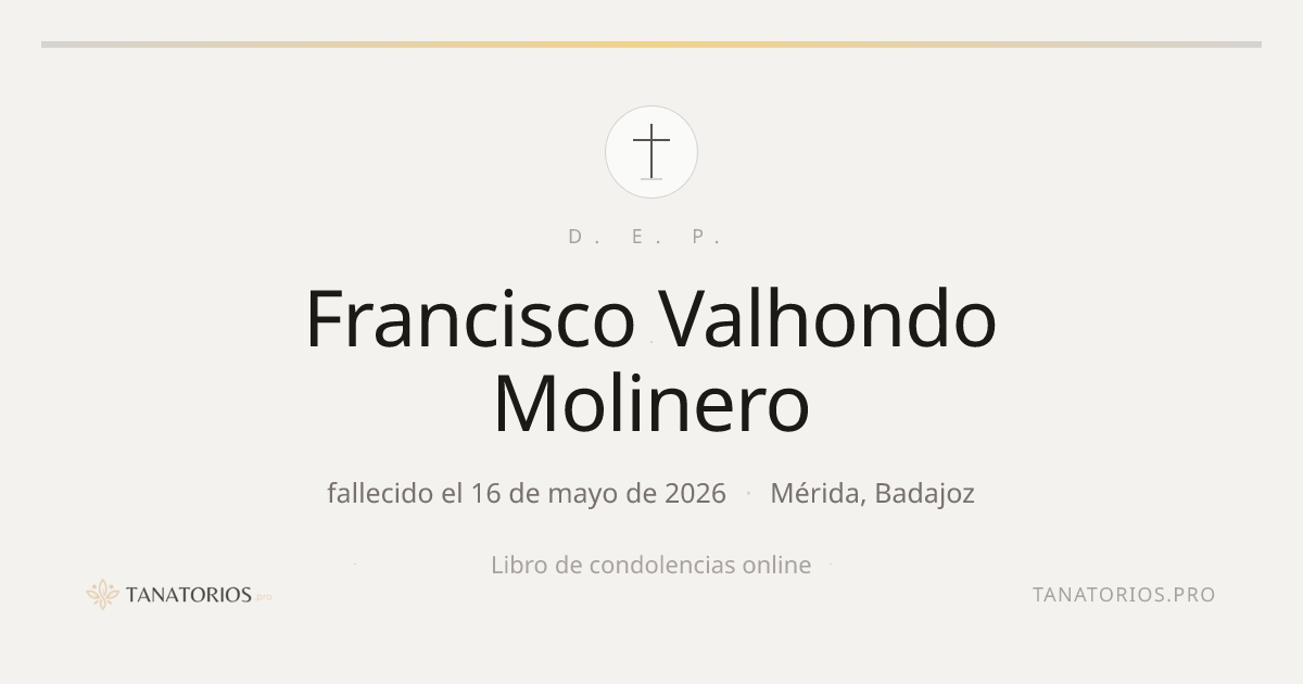 Memorial de Francisco Valhondo Molinero