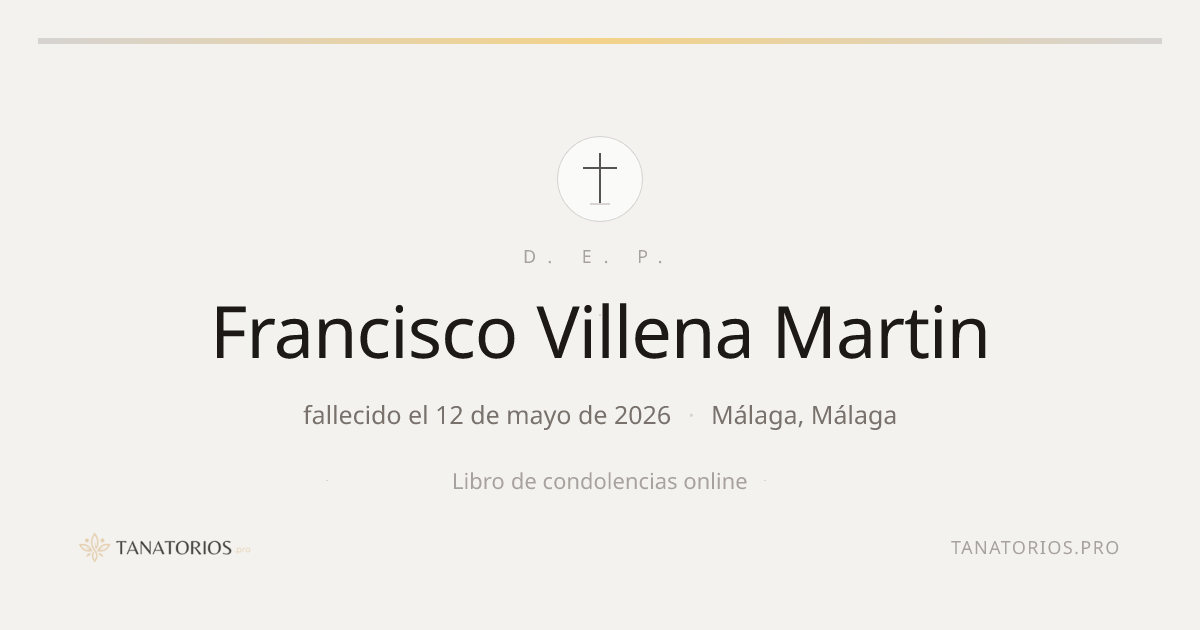 Memorial de Francisco Villena Martin