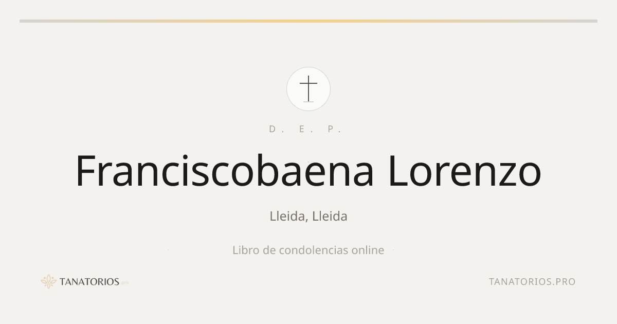 Memorial de Franciscobaena Lorenzo