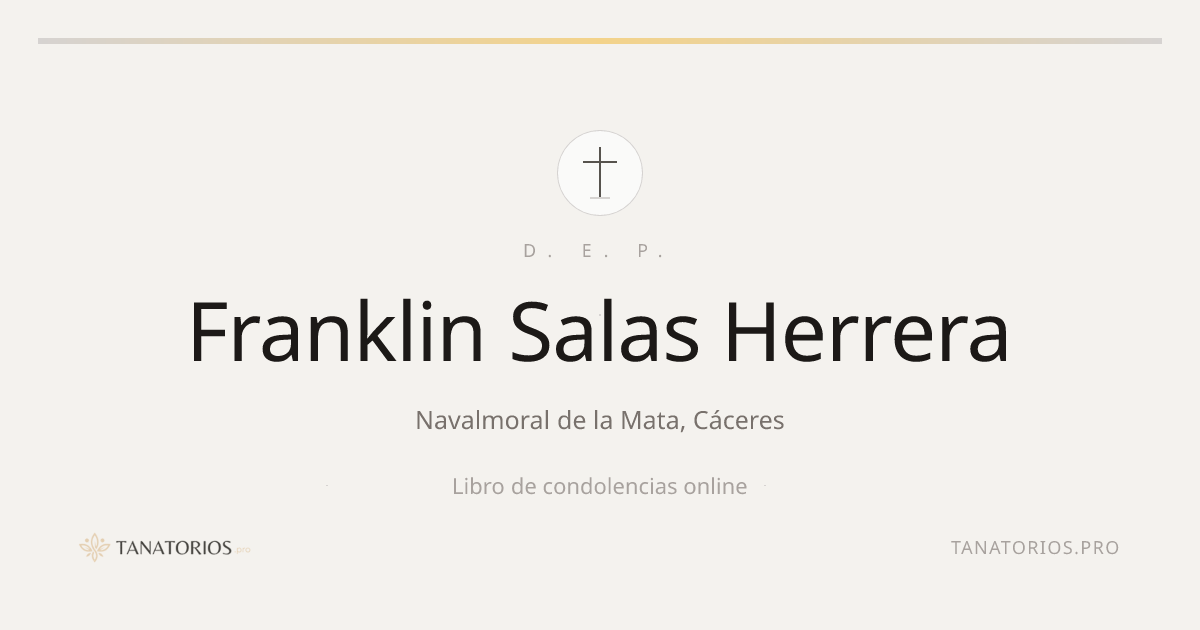 Memorial de Franklin Salas Herrera