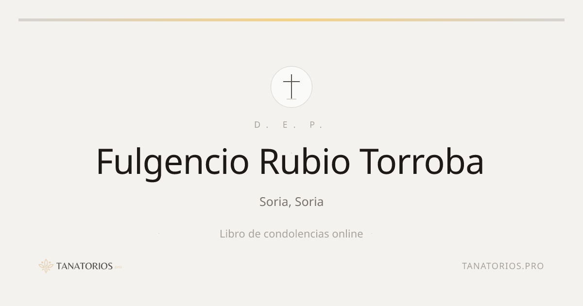 Memorial de Fulgencio Rubio Torroba