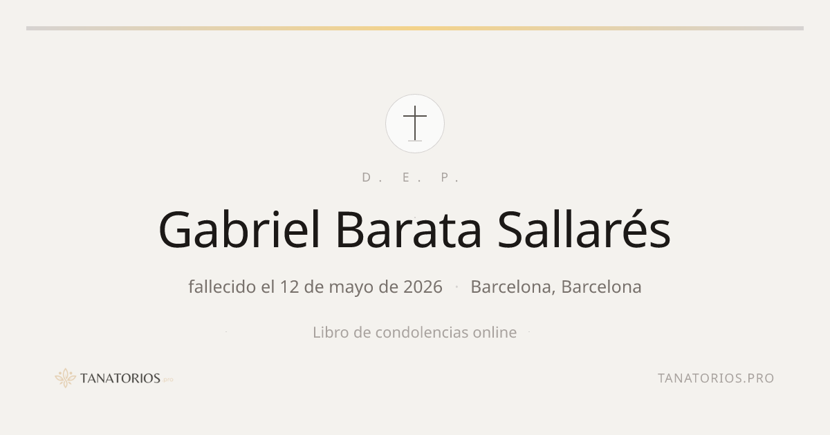 Memorial de Gabriel Barata Sallarés
