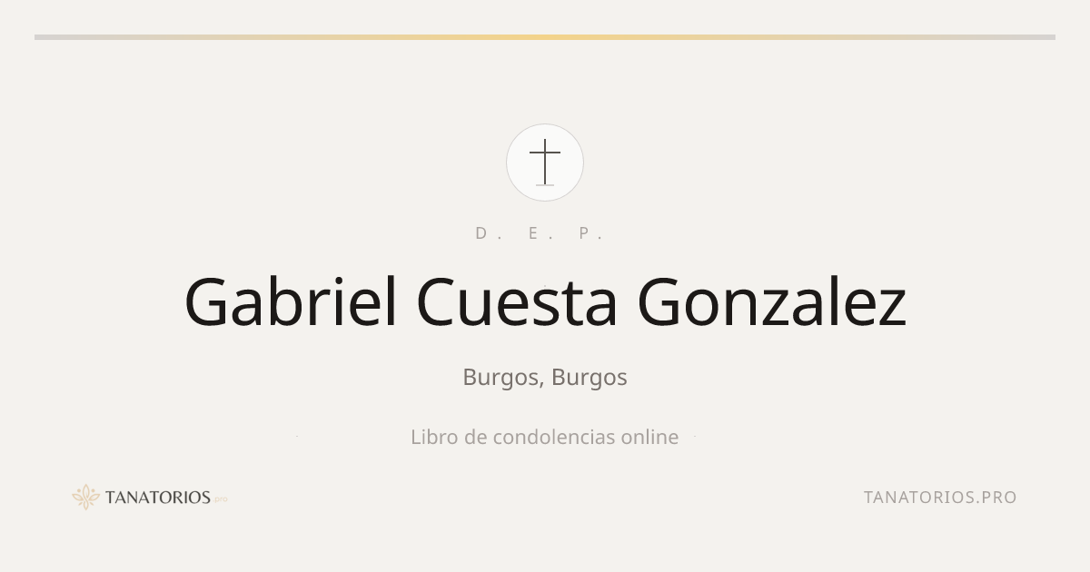 Memorial de Gabriel Cuesta Gonzalez