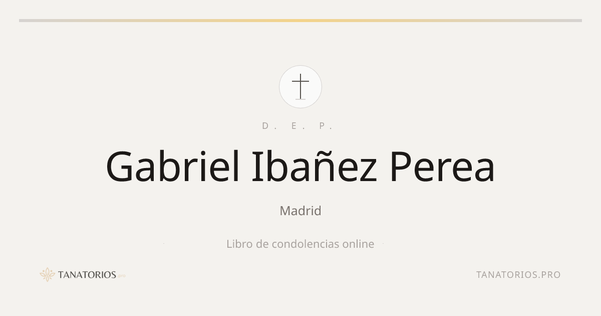 Memorial de Gabriel Ibañez Perea